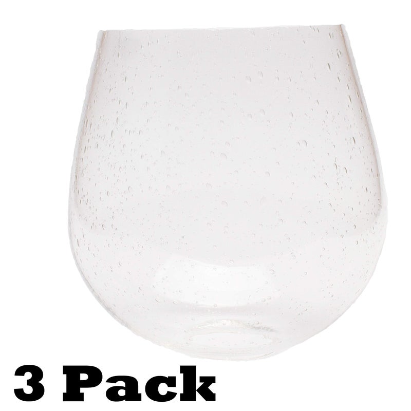 LEDUPDATES Seeded Bubble Glass Lamp Shade, LEDupdates 3 Pack Oversize Clear Globe Seeded bubble Finish for Light Fixture Glass replacement - Image 5